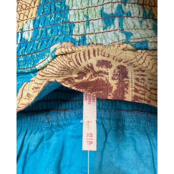 Free People Adriel Dress Floral Tiered Cami Smocked Boho Prairie Hawaiian NWT XS - Picture 7 of 10